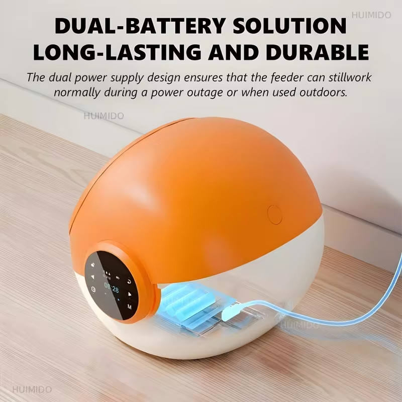 Automatic Cat Feeder Anti-snatch Chip Recognition Sensor Smart Feeder Sound Record Fresh-keeping Dust-proof Pet Food Dispenser